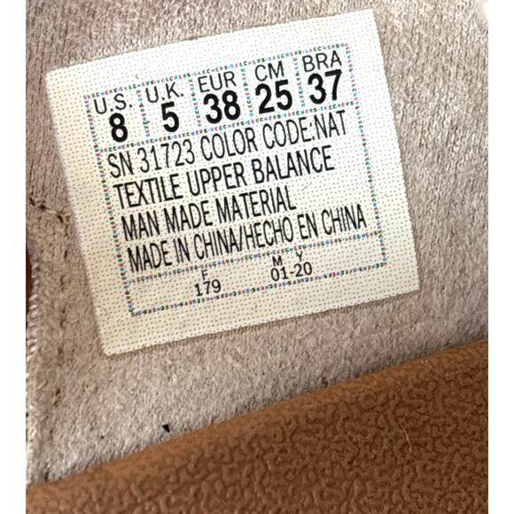 Skechers Women’s 8 Beige Beverlee High Tea Wedge Slingback Slip-On Sandals NEW - Picture 8 of 9